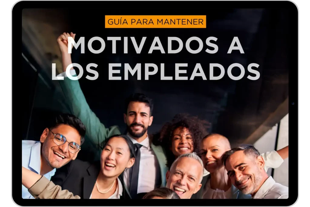 mock up tablet guia para mantener motivados a los empleados