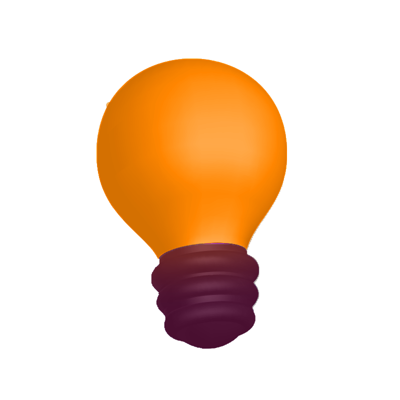 3d bombilla sin sombra